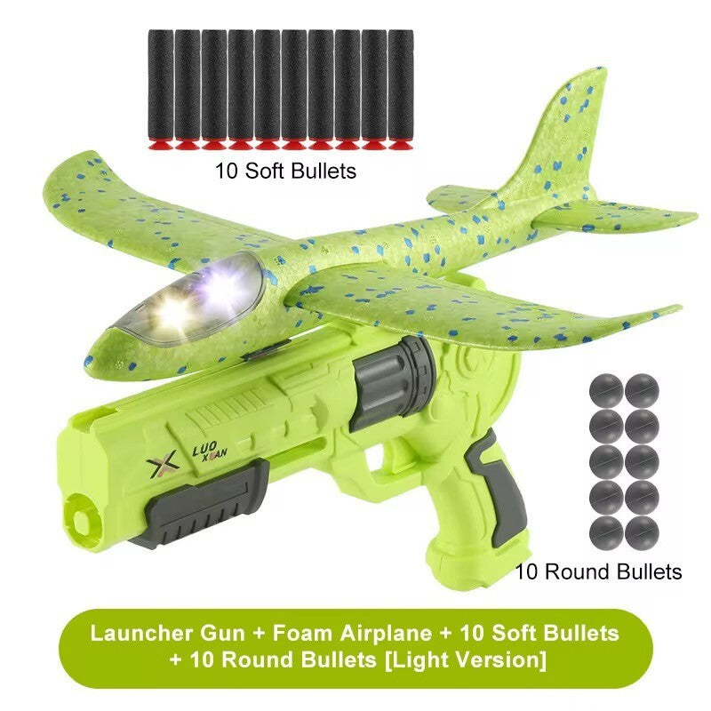 Flugzeug Pistole Kinder Spielzeug mit licht Kugel Pfeil mit Saugnapf Spiel Waren