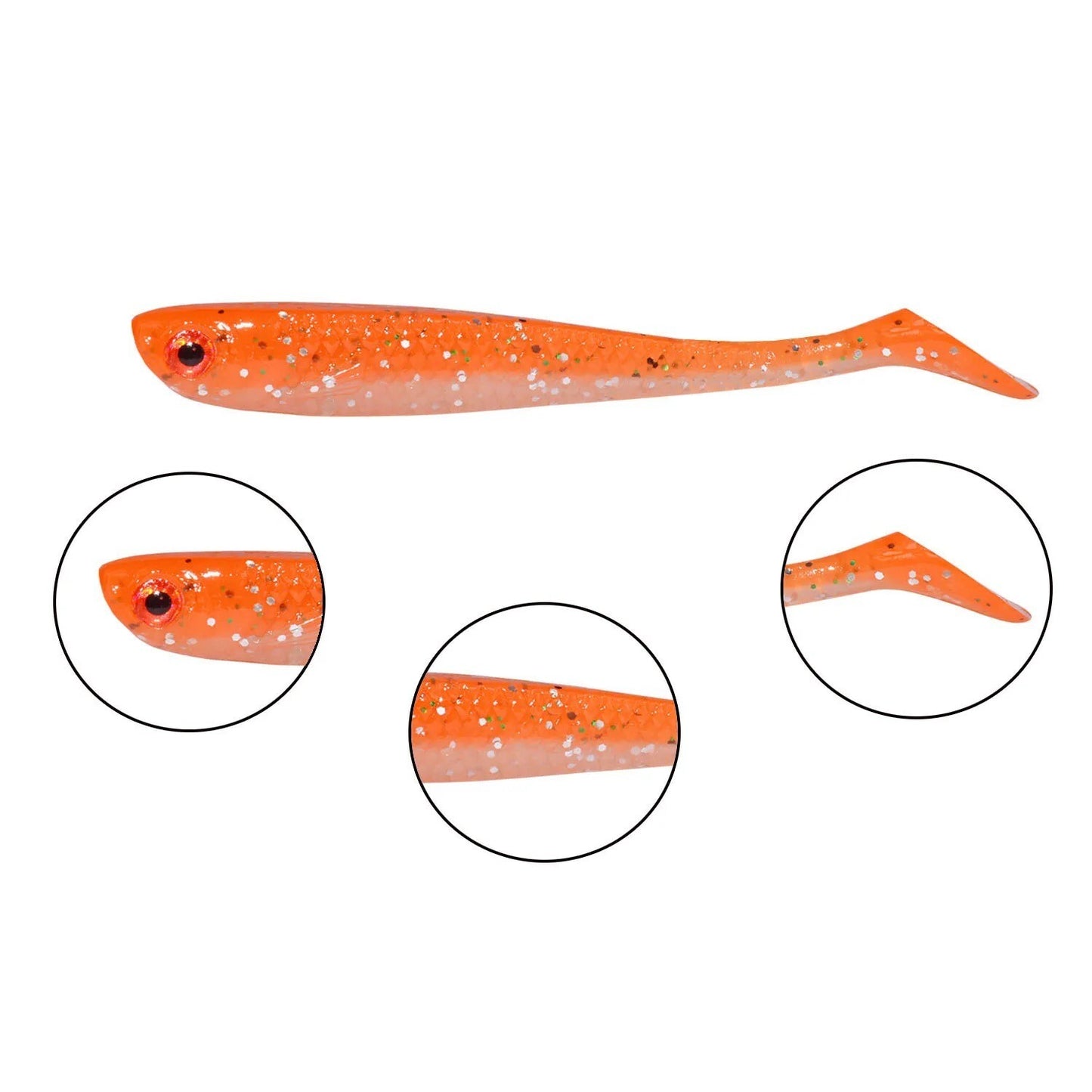 Gummifisch Set 10 Stück – 55 mm / 1,15 g