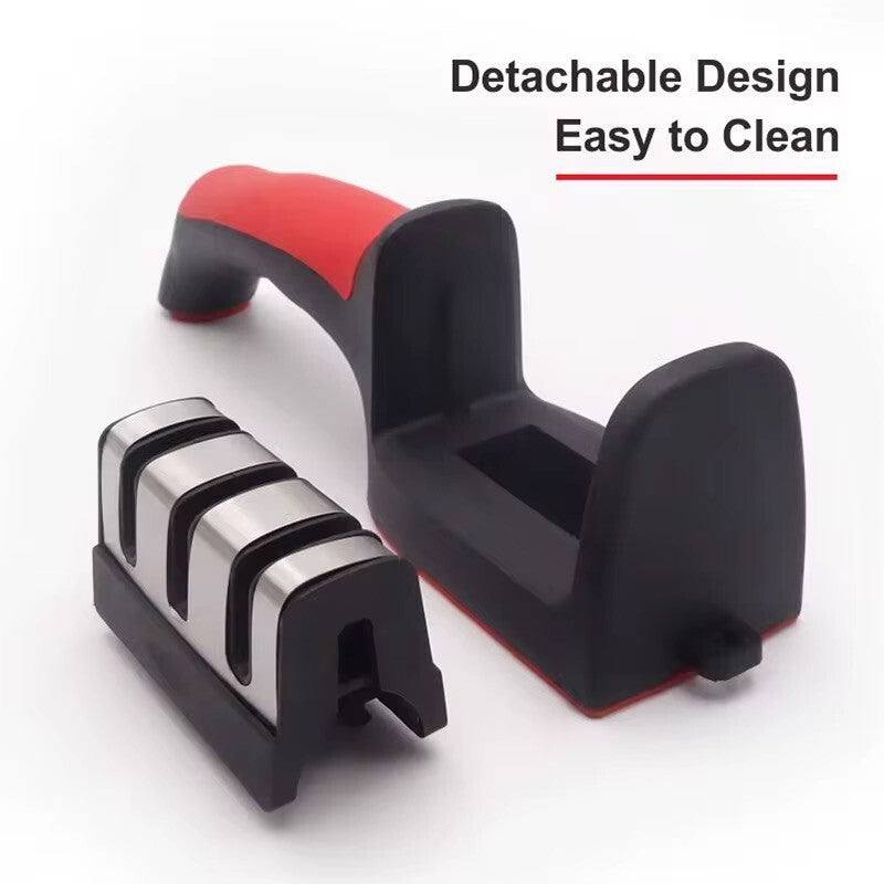 3-Stufen Messerschärfer – Manueller Messerschleifer mit ergonomischem Griff