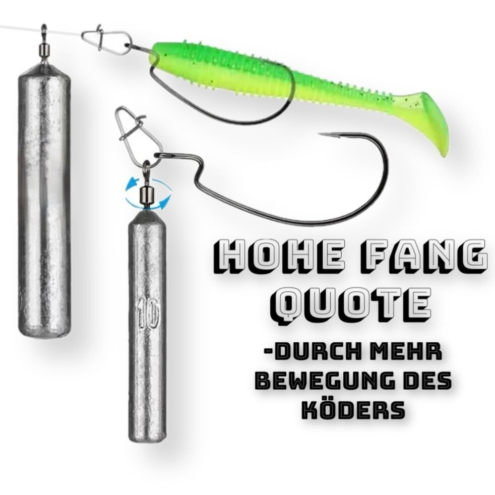 Free Rig Stabblei Set 30 Stück 2-10g Angel Gewichte Drop Shot Blei mit Box