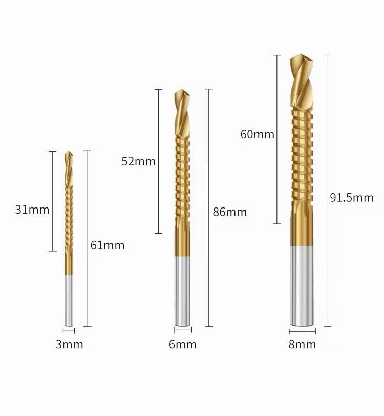 6tlg Stufenbohrer Satz Schäl Bohrer Fräsbohrer Kegelbohrer HSS Senker Set 4-32mm
