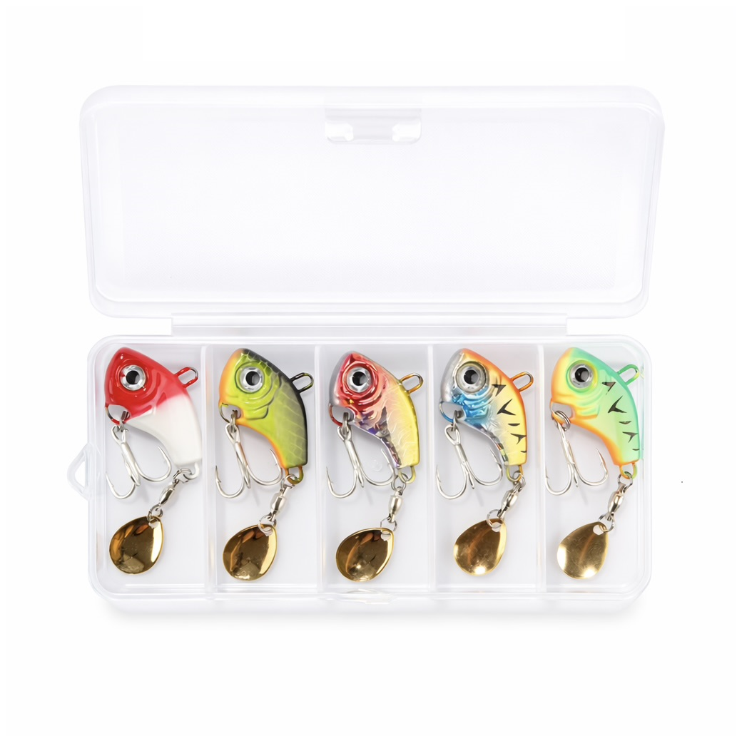 Jig Spinner Set 5x Spin Bait 13g 22g & einzeln Angel Köder für Barsch Hecht & co