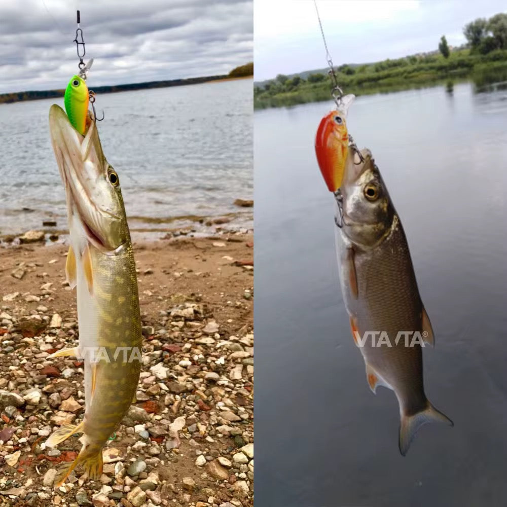 Mini Crankbait Wobbler Set mit Köderbox für Forelle & Barsch