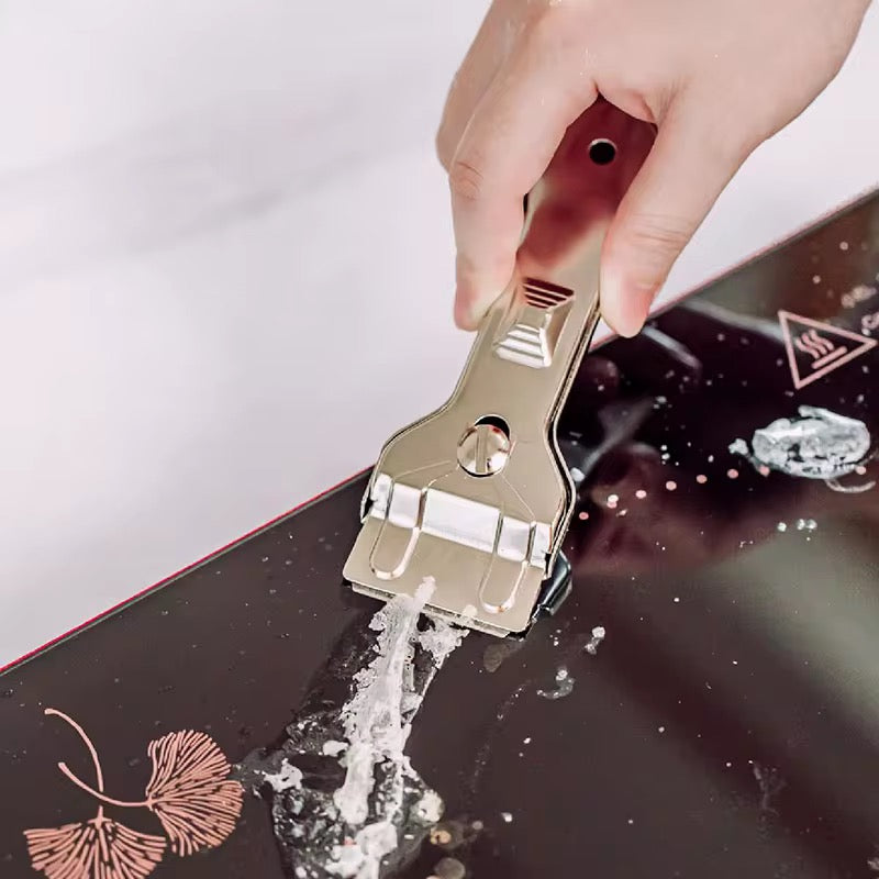 Kochfeldschaber Glasschaber Glas Tapeten Schaber + 6 Klingen Herdplatte reinigen