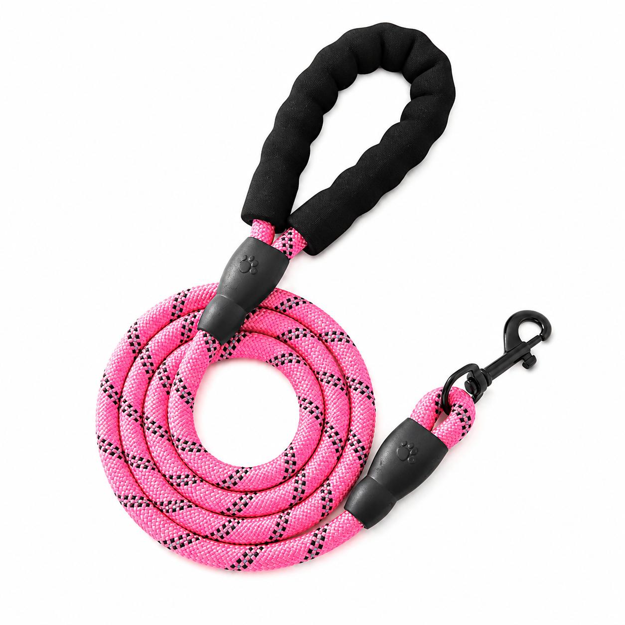 Hundeleine 2m Reflektierende Seilleine Softgriff & Karabiner Robuste Hunde Leine