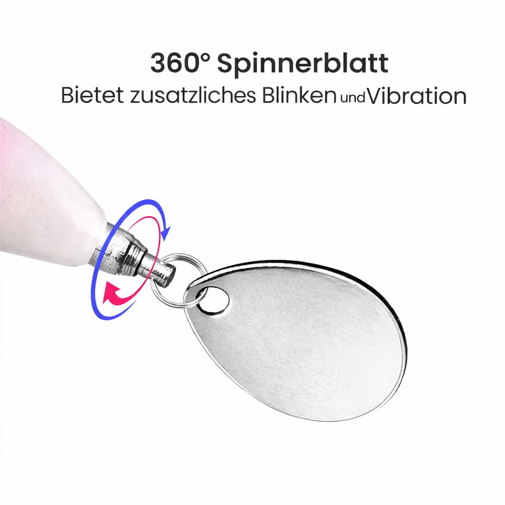 Jig Spinner Set 22 Angelköder mit Spinnerblatt Blinker für Barsch, Hecht & co