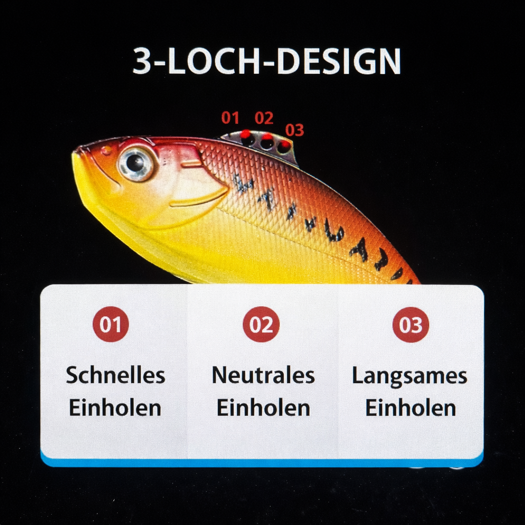 Jerkbait Kunstköder 7,5 cm / 19 g – sinkend mit 3-Loch-System