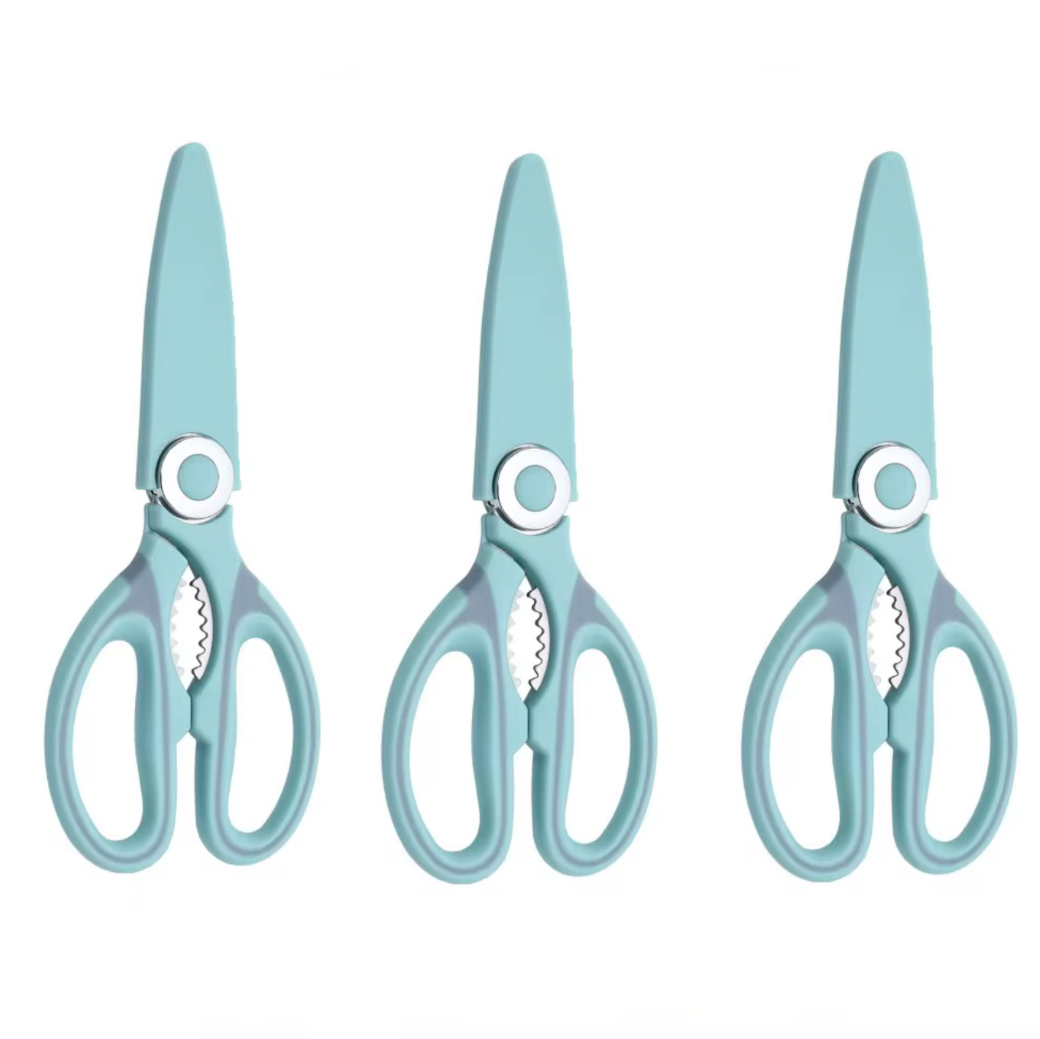 Küchenschere 3er Set Schere in Schwarz Rosa oder Blau Universal Haushaltsschere