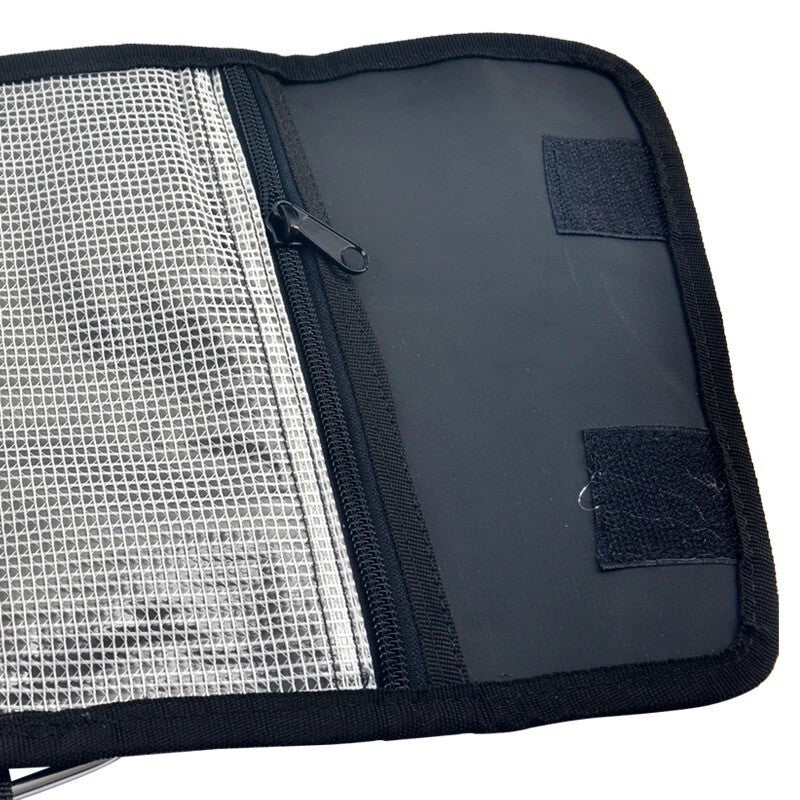 Angeltasche für Köder & Papiere – Ködertasche mit 8 Fächern & Karabiner