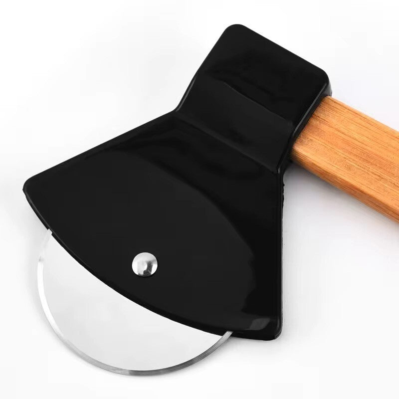 Pizzaschneider Axt mit Holzgriff – scharfe Edelstahlklinge Spaßige Geschenkidee