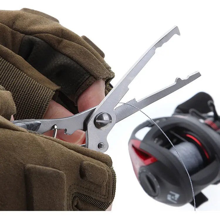 Multifunktions Angelzange mit Messer & Säge inkl. Tasche & Flexband