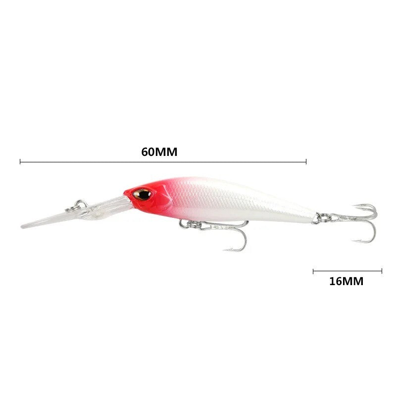 Raubfisch Wobbler Kunstköder mit Tauchschaufel Crankbait Angelköder Barsch & co