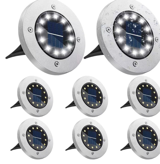 Solar Bodenleuchten 4/8/12er Set LED Edelstahl Garten Weg Beleuchtung warm/kalt