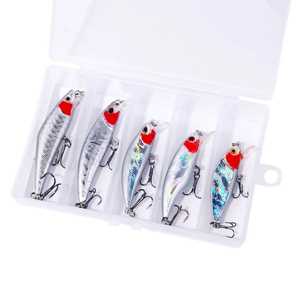 Wobbler Köder Set 5-teilig mit Box – Kunstköder für erfolgreiches Spinnfischen