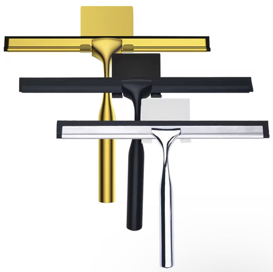 Duschabzieher Edelstahl Fensterabzieher Badabzieher / Gummischieber & Halterung