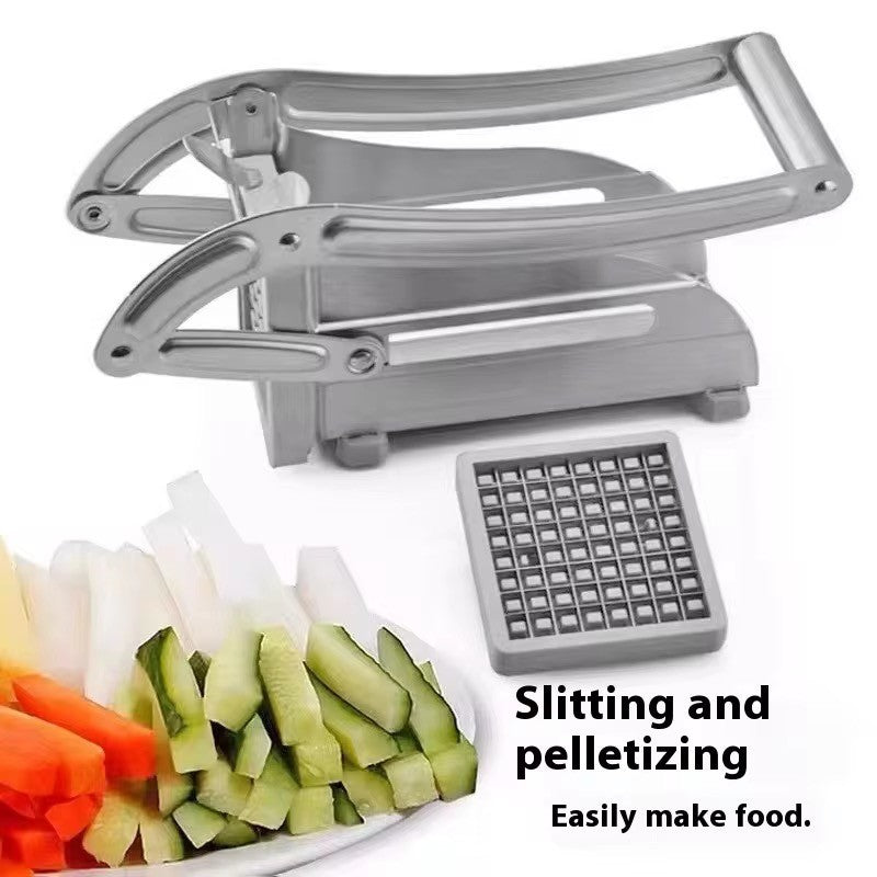 Pommes Schneider Edelstahl – Kartoffelschneider mit 2 Klingen Gemüse Cutter