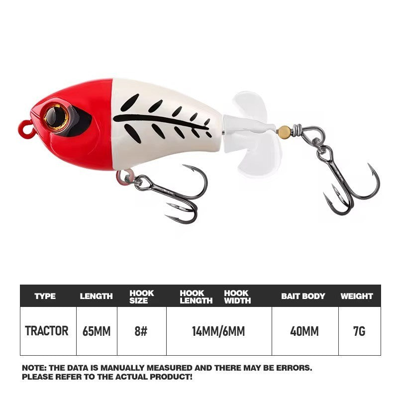 Wobbler mit Propeller Prop Bait Angelköder Oberflächenköder für Barsch Hecht &co