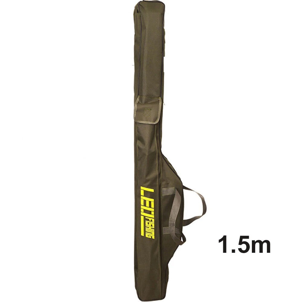 150 cm Rutentasche – Angeltasche mit Schultergurt - zwei Fächer & Seitentasche