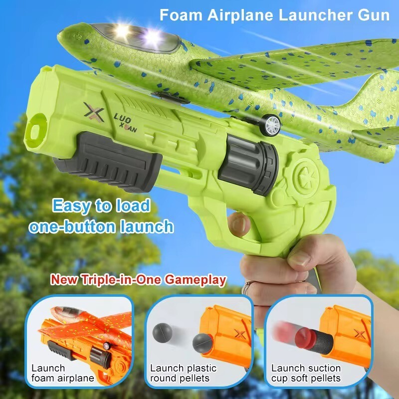 Flugzeug Pistole Kinder Spielzeug mit licht Kugel Pfeil mit Saugnapf Spiel Waren