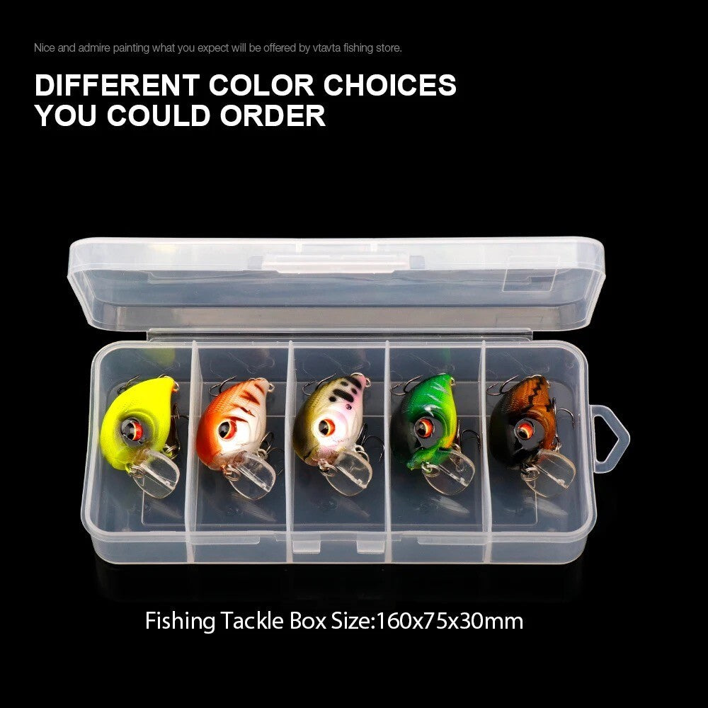 Crankbait Wobbler Set mit Köderbox – Floating Kunstköder für Spinnfischen
