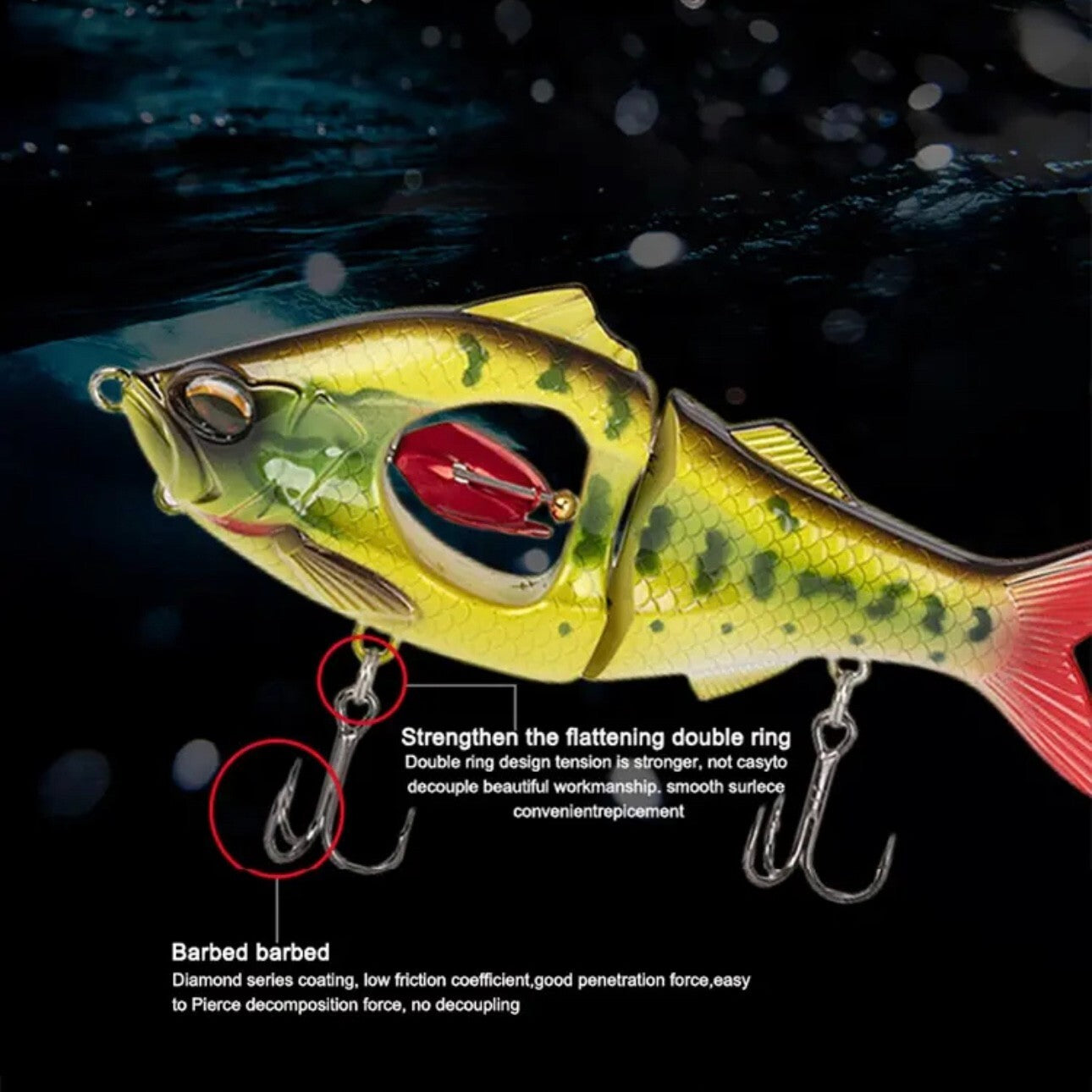 Swimbait Angelköder mit Spinner – Realistischer Kunstköder für Raubfische