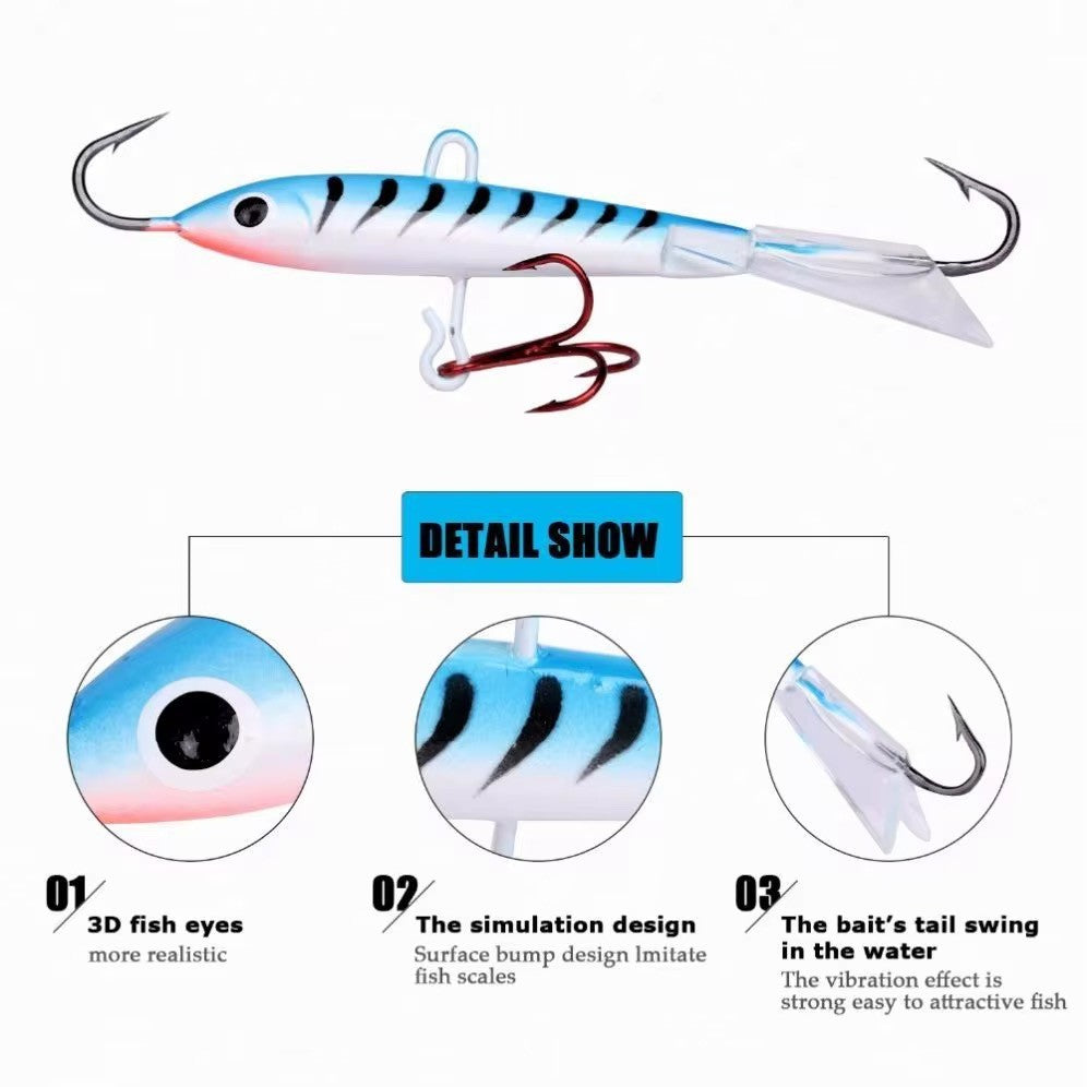 Jigging Balanceköder Set – Eisangel Kunstköder mit Drilling & Einzelhaken