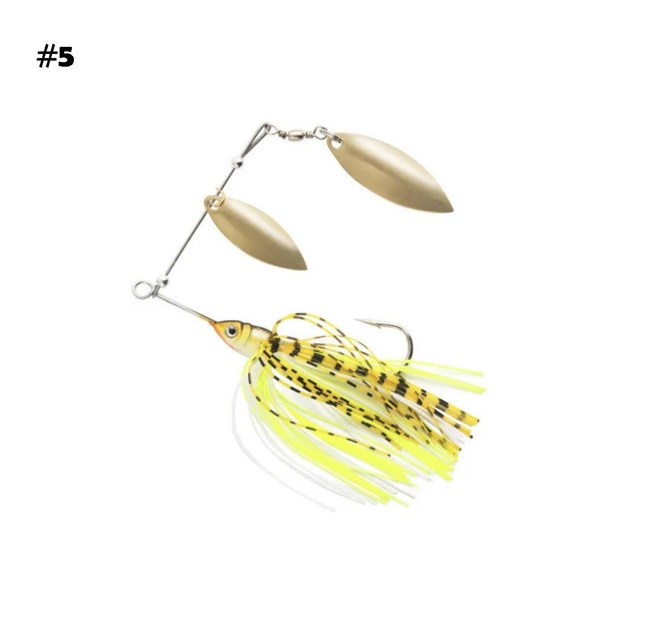 Spinnerbait Kunstköder mit Doppel Spinnerblatt – Spinnköder mit Silikonfransen 13,5g