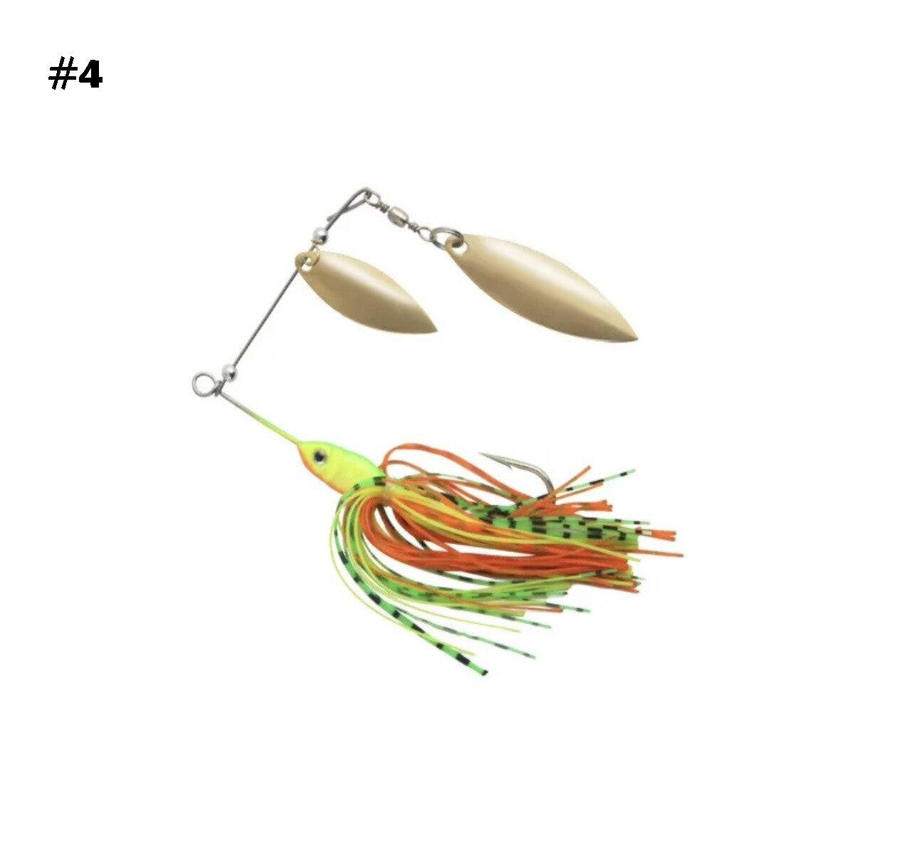 Spinnerbait Kunstköder mit Doppel Spinnerblatt – Spinnköder mit Silikonfransen 13,5g