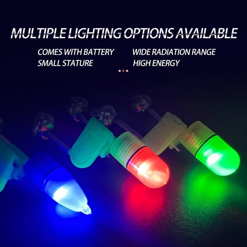 Bissanzeiger mit LED & Glocke 3er Set mit Klammer – Angelglocken mit Ruten Clip