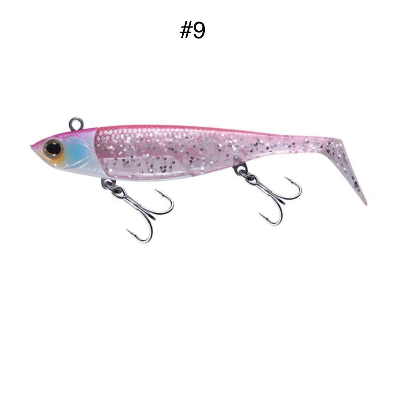 Gummifisch mit Blei Kopf 95mm 22,4g Angelköder Raubfisch Köder Hecht Barsch