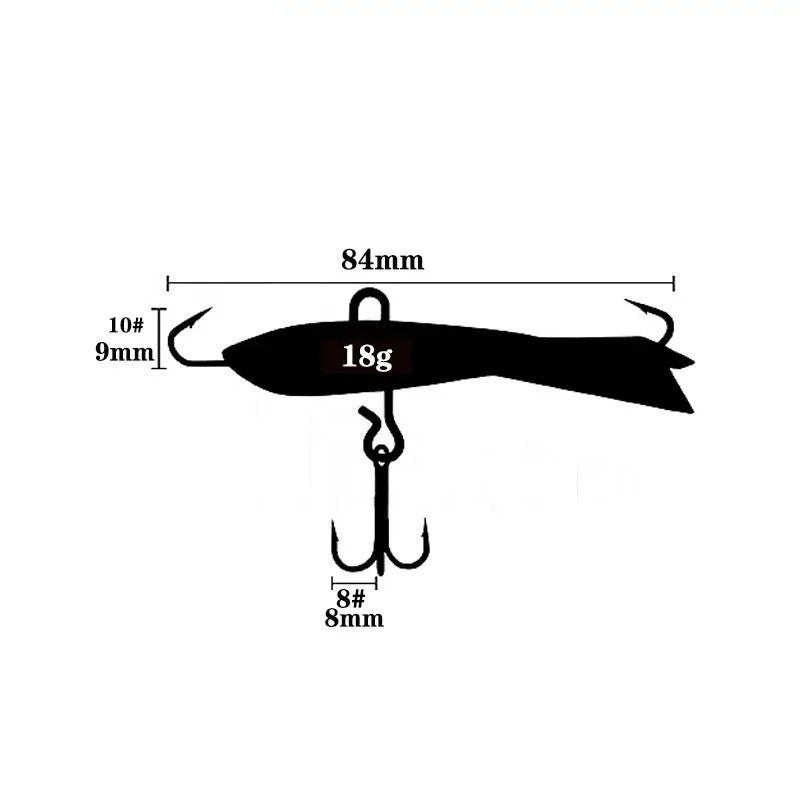Jigging Balanceköder Set – Eisangel Kunstköder mit Drilling & Einzelhaken