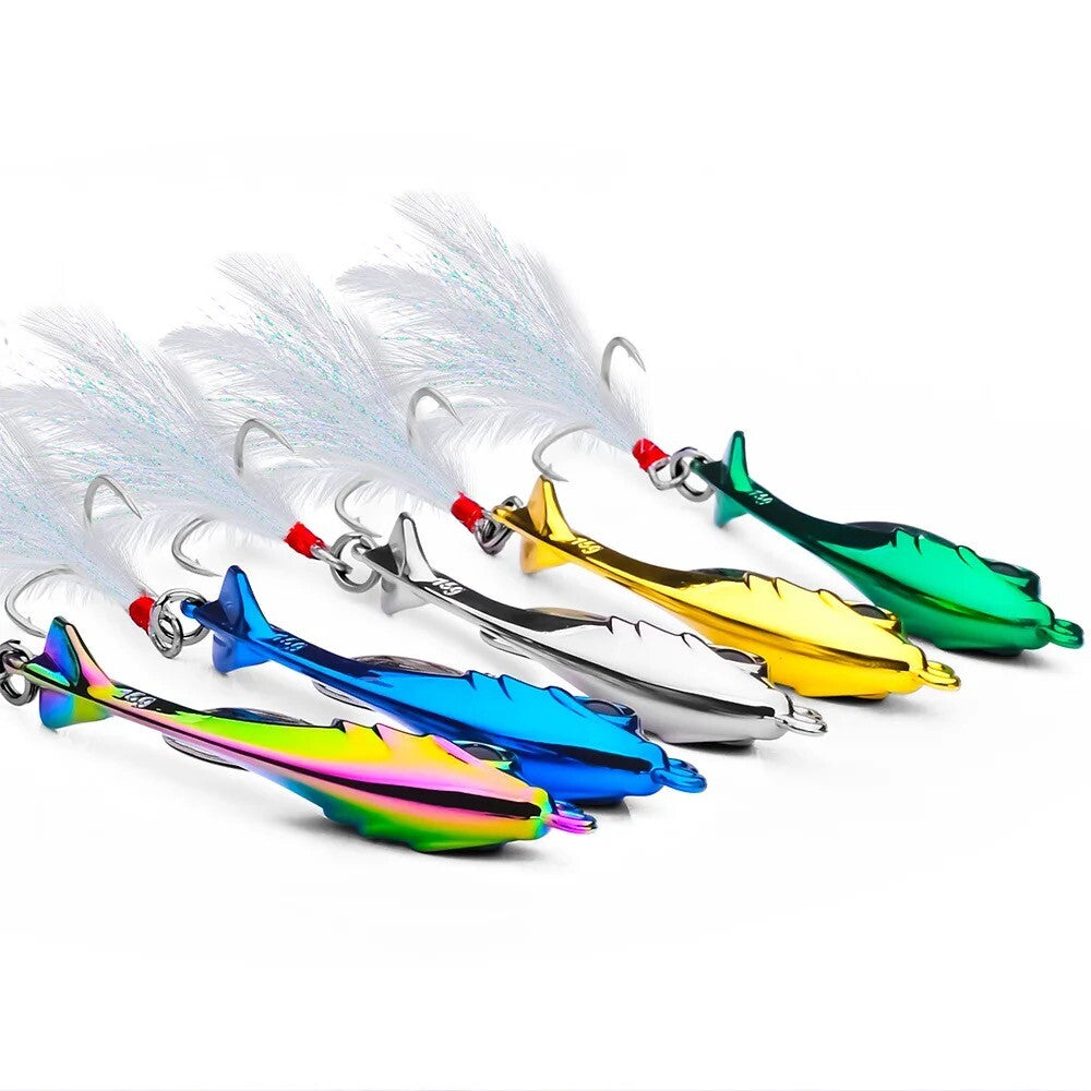 Jig Spinner Blinker Spin Tail Angelköder für Barsch Hecht & co
