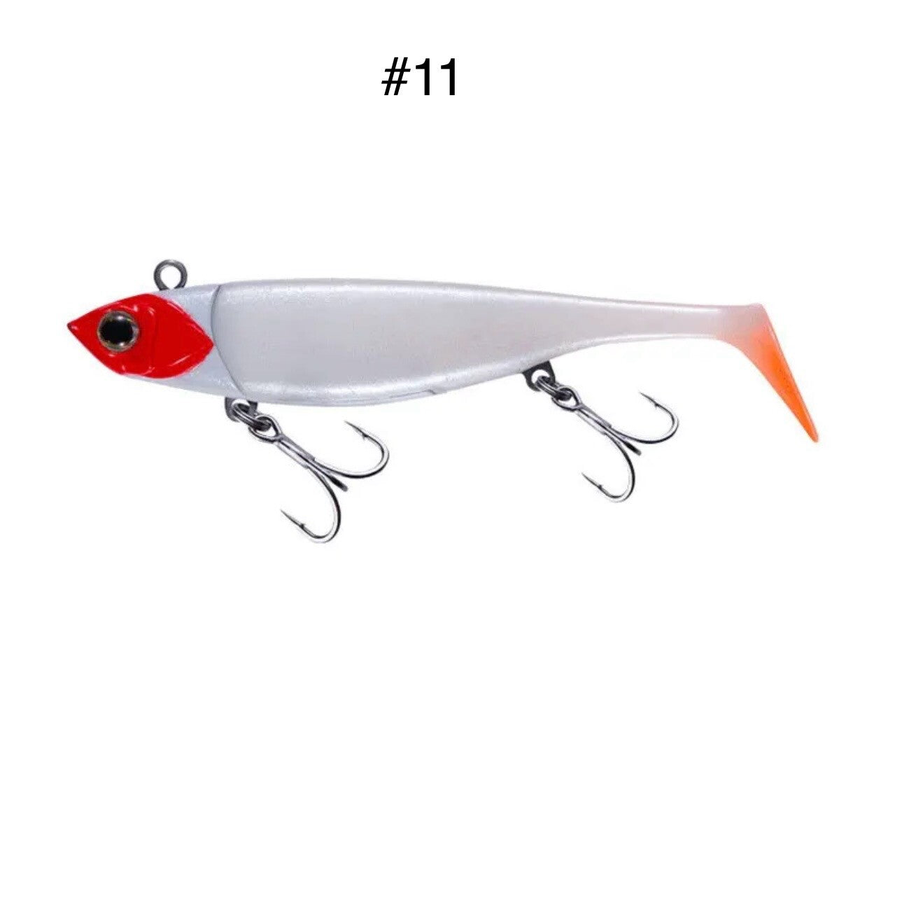 Gummifisch mit Blei Kopf 95mm 22,4g Angelköder Raubfisch Köder Hecht Barsch