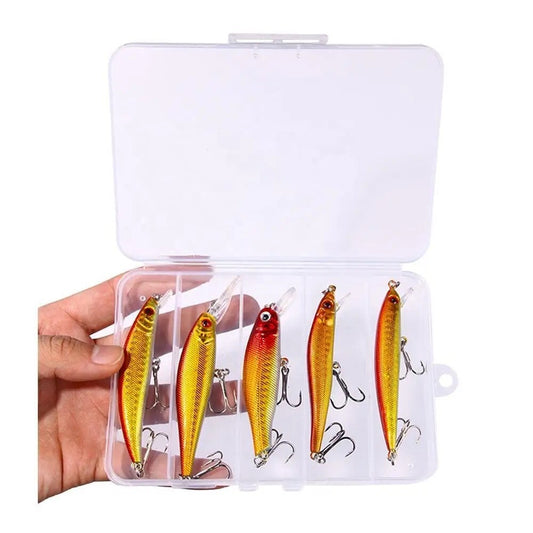 Wobbler Set 5-teilig mit Box – vielseitige Spinnköder
