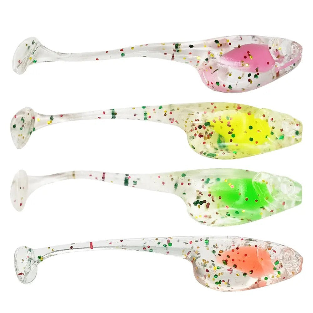 Gummifisch Angelköder 10er / 20er Set Softbait Raubfisch Köder 5 cm & UV Aktiv