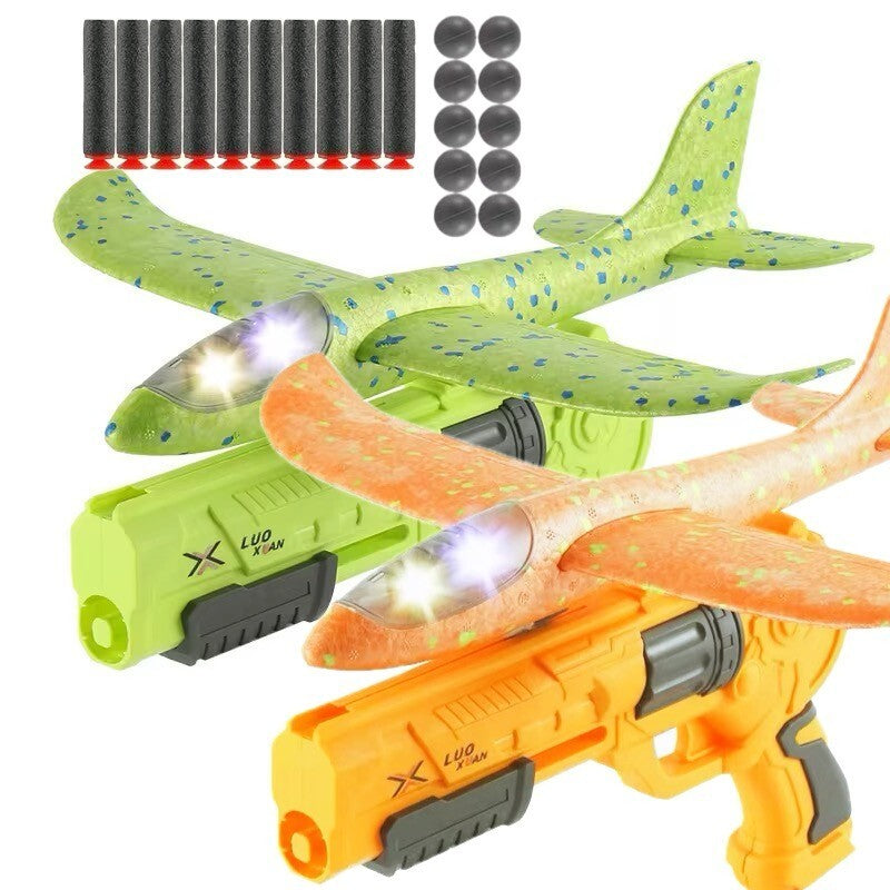 Flugzeug Pistole Kinder Spielzeug mit licht Kugel Pfeil mit Saugnapf Spiel Waren
