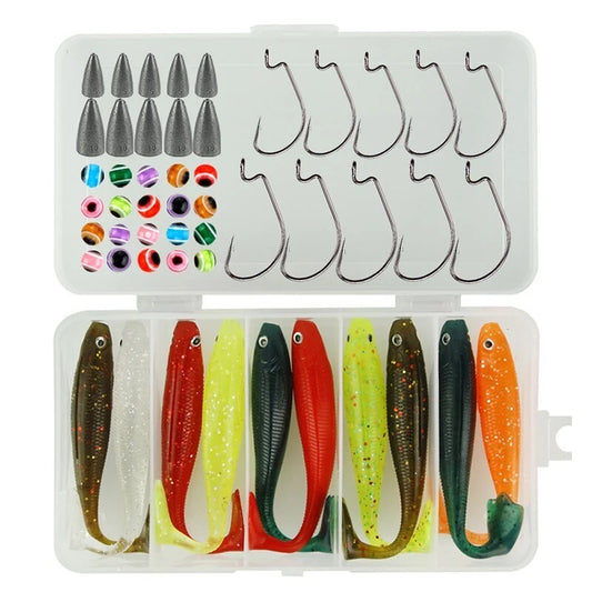 Carolina & Texas Rig Angelset mit Box – Komplettset für Raubfischangler