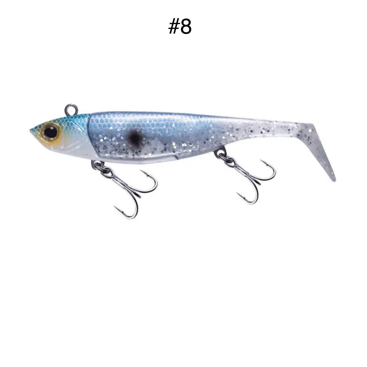Gummifisch mit Blei Kopf 95mm 22,4g Angelköder Raubfisch Köder Hecht Barsch