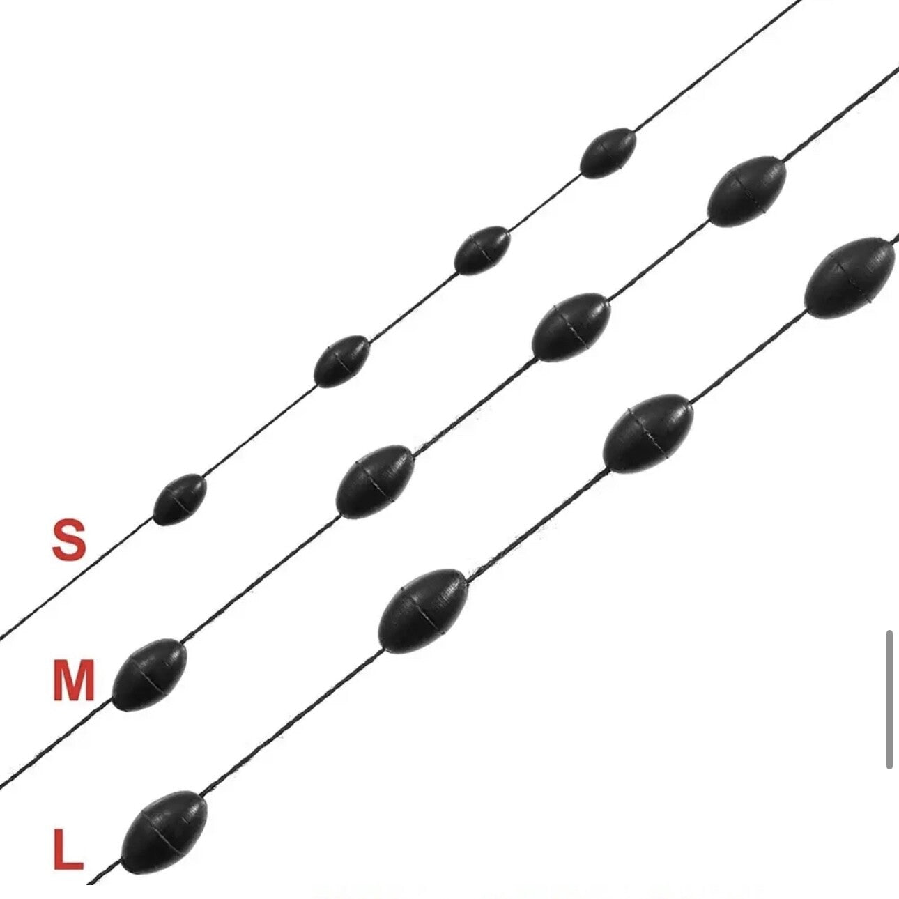 Schnurstopper Set Vorteilspack Gummistopper für Posen Gummi Perlen in Schwarz