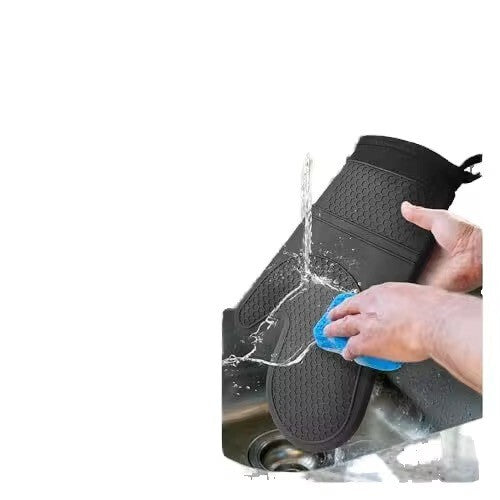 Silikon Ofenhandschuhe hitzebeständig 230°C – Rutschfest & gefüttert