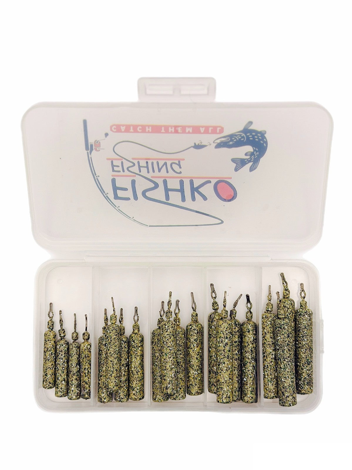 Drop Shot Blei Gewichte Box Set von Hand Beschichtet Tarnfarben im "Tungsten Style"
