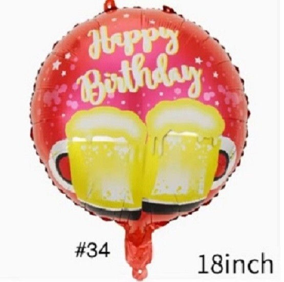 Folienballon 2er Pack Geburtstag Luftballons Happy Birthday Helium Ballon Dekoration