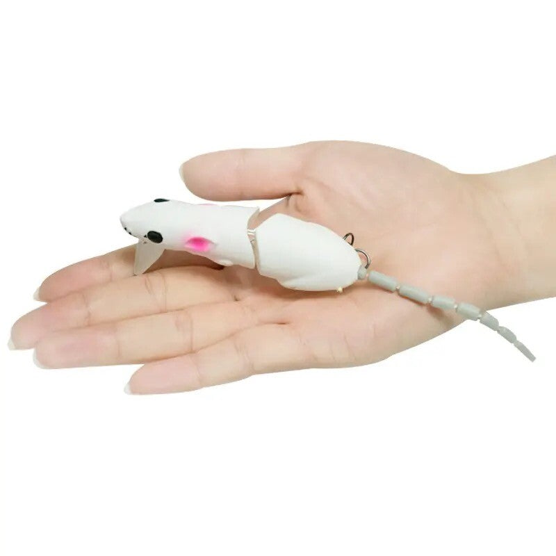 Premium Maus Wobbler 16cm – Segmentiert mit Rassel – einzeln oder 5er Set
