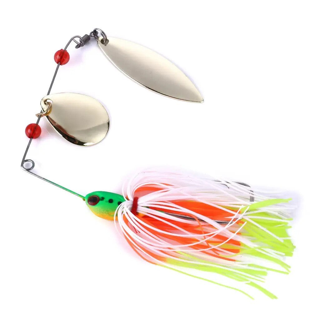 Spinnerbait Chatterbait Kunstköder Set – Silikon Skirt Spinner Köder Raubfisch