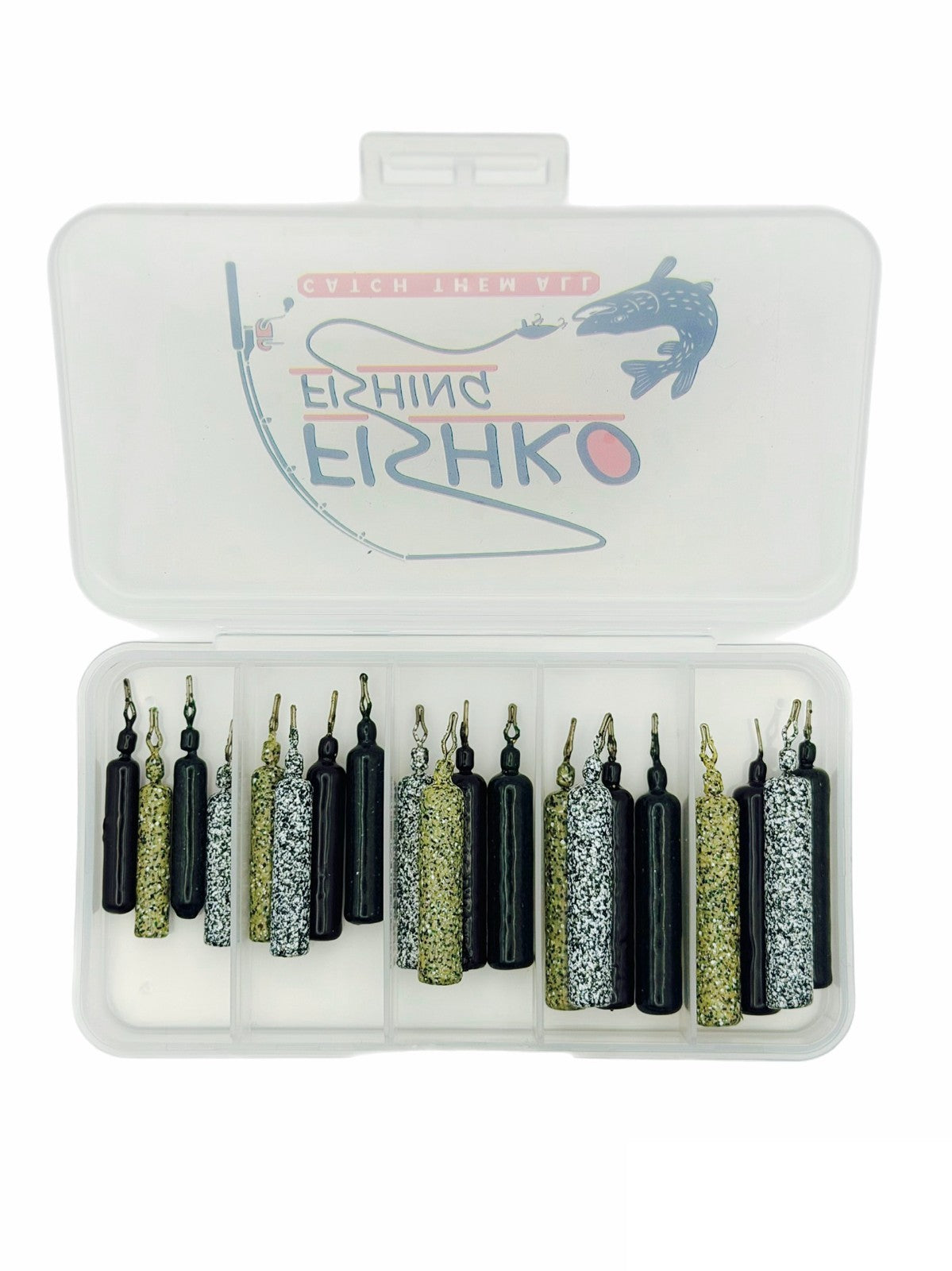 Drop Shot Blei Gewichte Box Set von Hand Beschichtet Tarnfarben im "Tungsten Style"