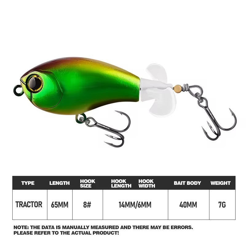 Wobbler mit Propeller Prop Bait Angelköder Oberflächenköder für Barsch Hecht &co