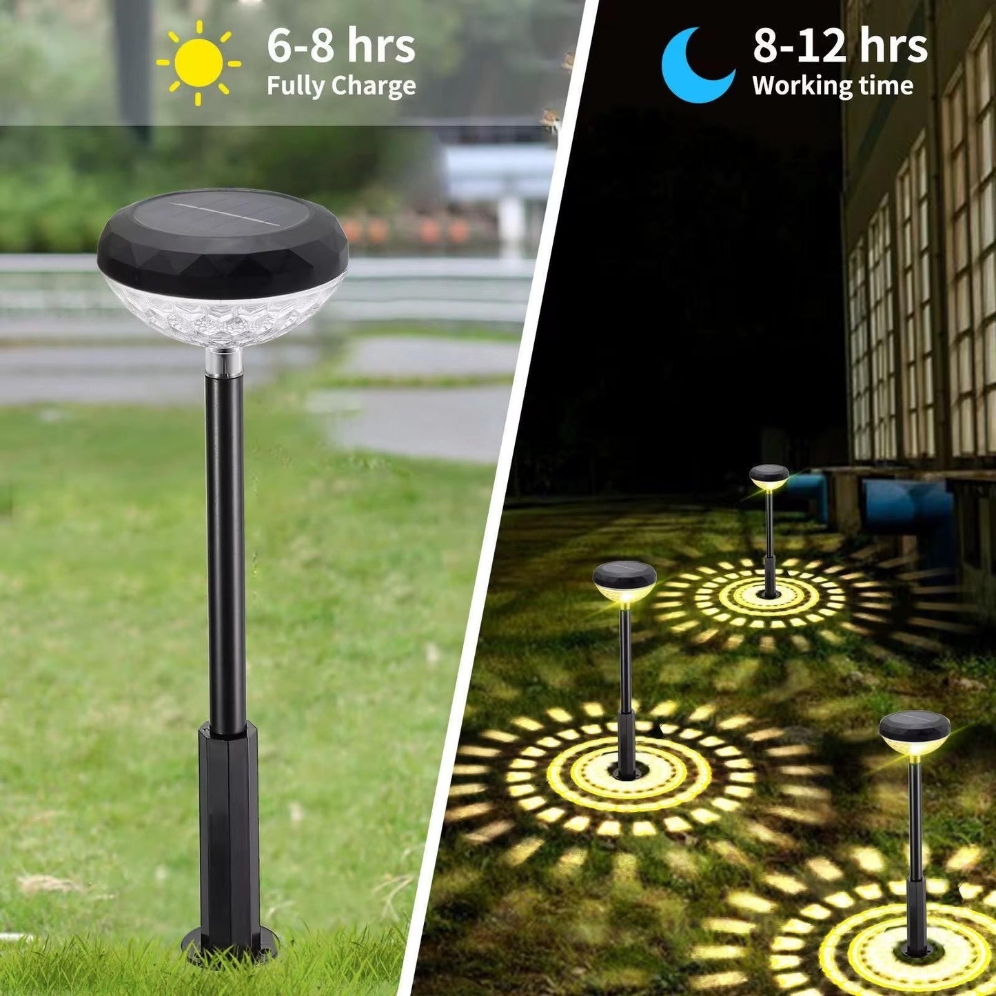 6x Solar Gartenlampe LED Außen Deko Leuchte buntes Licht wetterfest