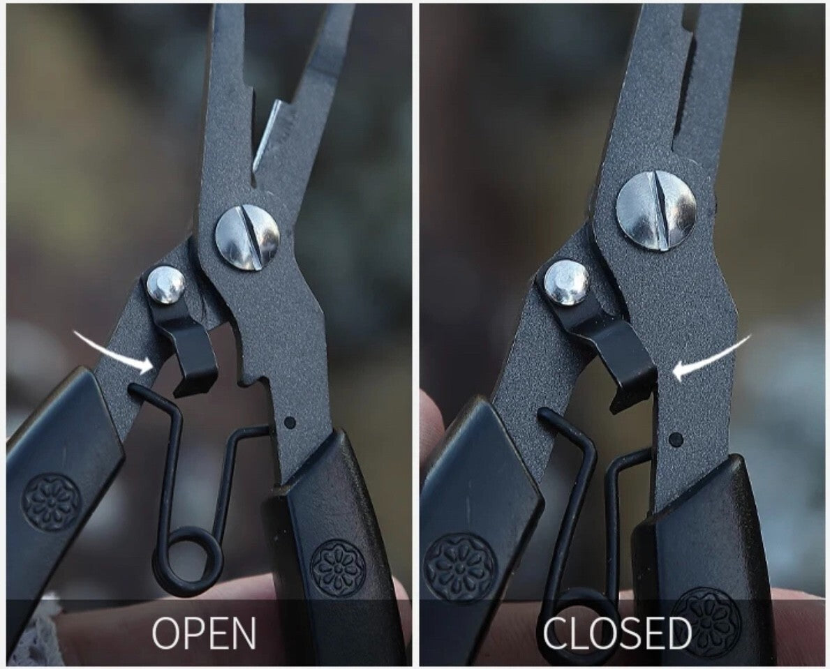 Angelzange & Hakenlöser – Multifunktionszange zum Angeln mit Karabinerband