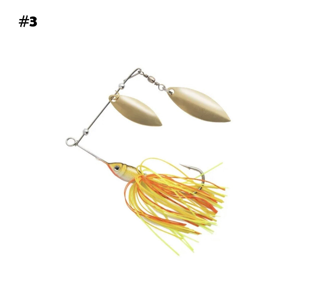 Spinnerbait Kunstköder mit Doppel Spinnerblatt – Spinnköder mit Silikonfransen 13,5g