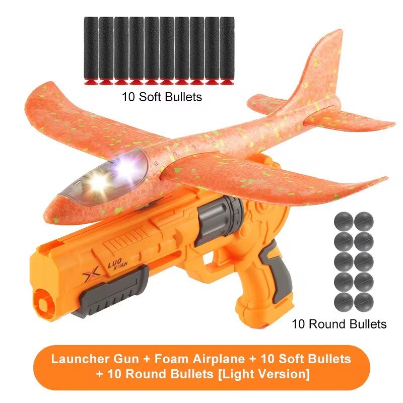 Flugzeug Pistole Kinder Spielzeug mit licht Kugel Pfeil mit Saugnapf Spiel Waren